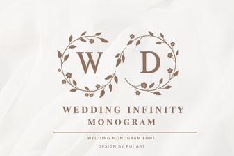 Wedding Infinity Monogram Font Design Ideas