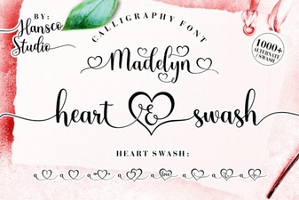 Discover the Creative Design of Madelyn Heart Font